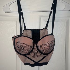 see through lingerie crop top